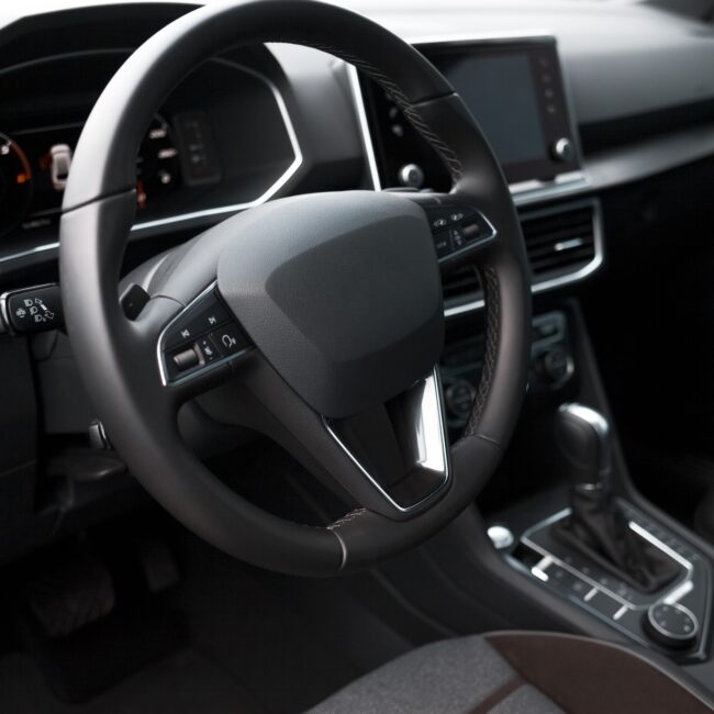 Interior of a modern car